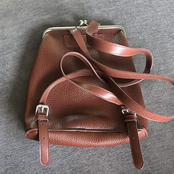 Guess Rare vintage y2K Tan Leather Women's Backpack - Picture 9 of 10